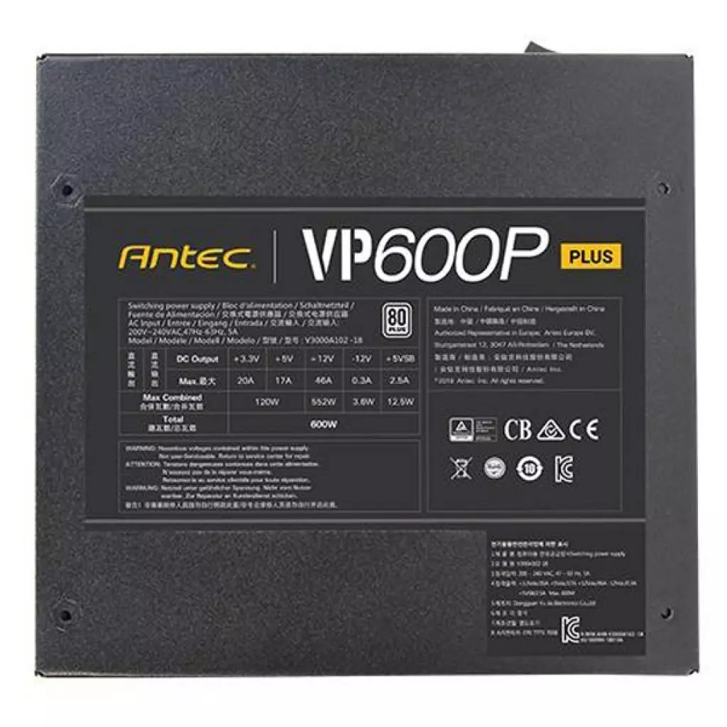 Блок питания Antec 600W Value Power VP600P Plus (0-761345-11654-1) - 3