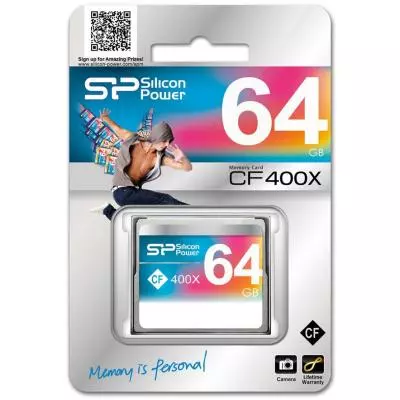 Карта памяти Silicon Power 64GB Compact Flash 400x (SP064GBCFC400V10) - 1 Карта памяти Silicon Power 64GB Compact Flash 400x (SP064GBCFC400V10) - 1