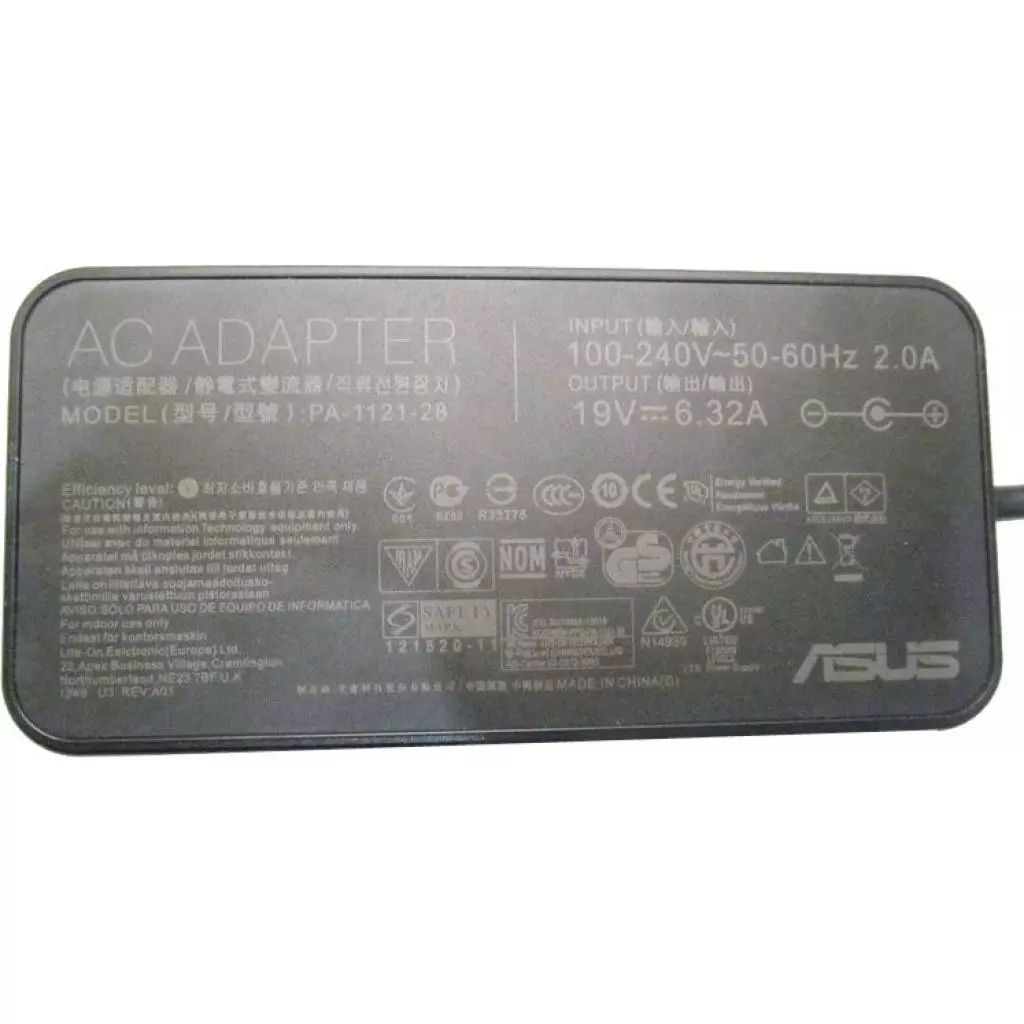 Блок питания к ноутбуку ASUS 120W 19V, 6.32A, разъем 5.5/2.5, Slim-корпус (ADP-120RH) - 1 Блок питания к ноутбуку ASUS 120W 19V, 6.32A, разъем 5.5/2.5, Slim-корпус (ADP-120RH) - 1