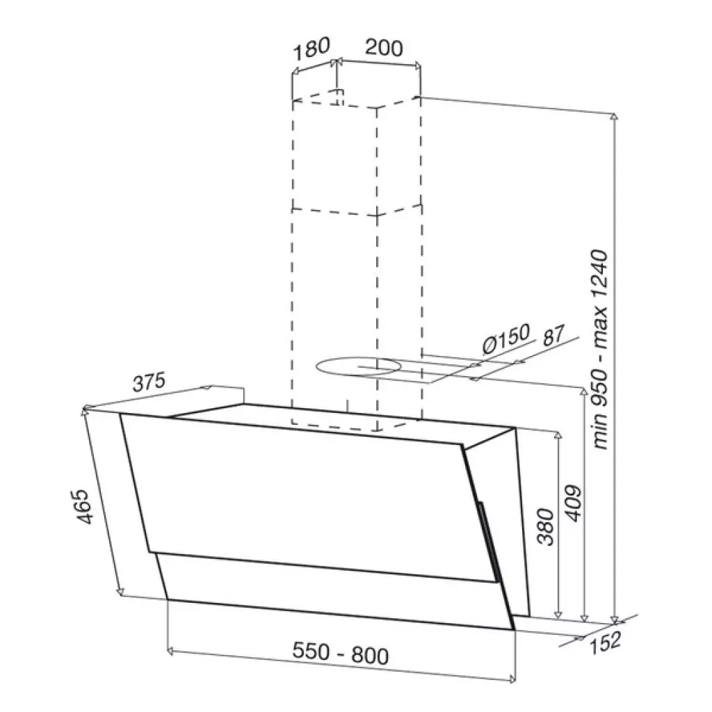Вытяжка кухонная Best SPLIT White (07F62051) - 1 Вытяжка кухонная Best SPLIT White (07F62051) - 1