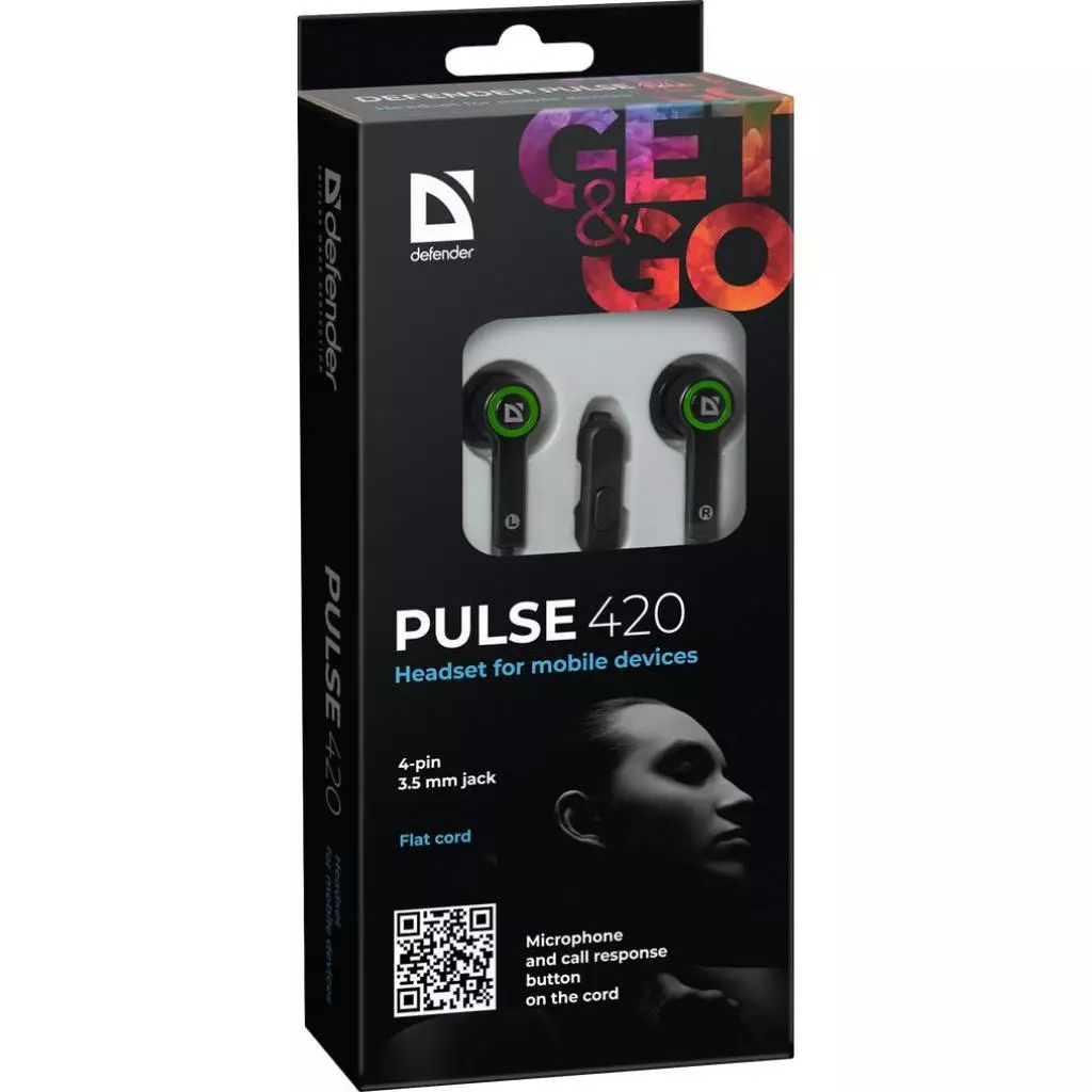Наушники Defender Pulse 420 Green (63422) - 4 Наушники Defender Pulse 420 Green (63422) - 4