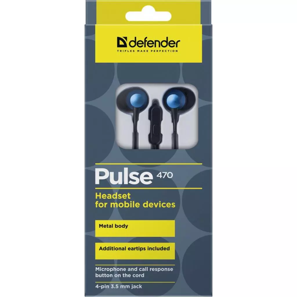 Наушники Defender Pulse 470 Black-Blue (63471) - 4 Наушники Defender Pulse 470 Black-Blue (63471) - 4