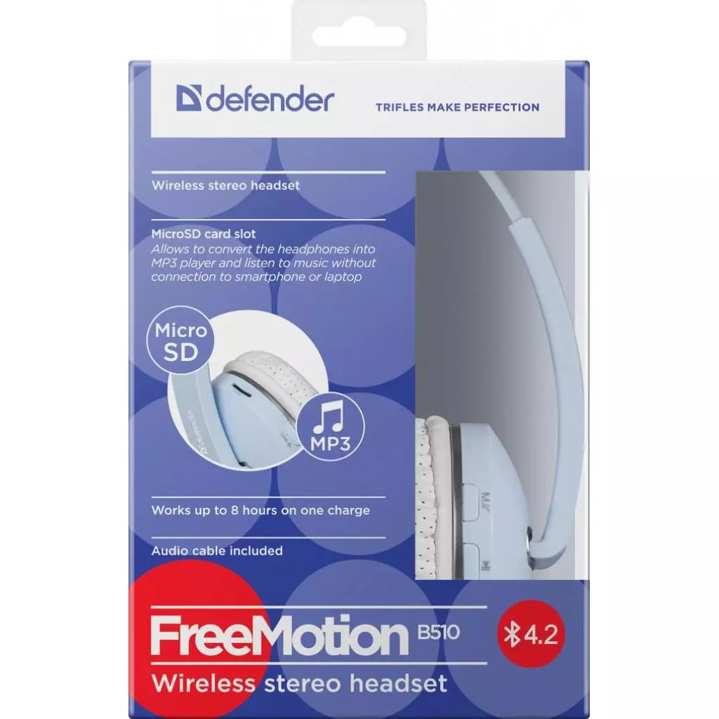 Наушники Defender FreeMotion B510 Bluetooth Blue (63510) - 6 Наушники Defender FreeMotion B510 Bluetooth Blue (63510) - 6