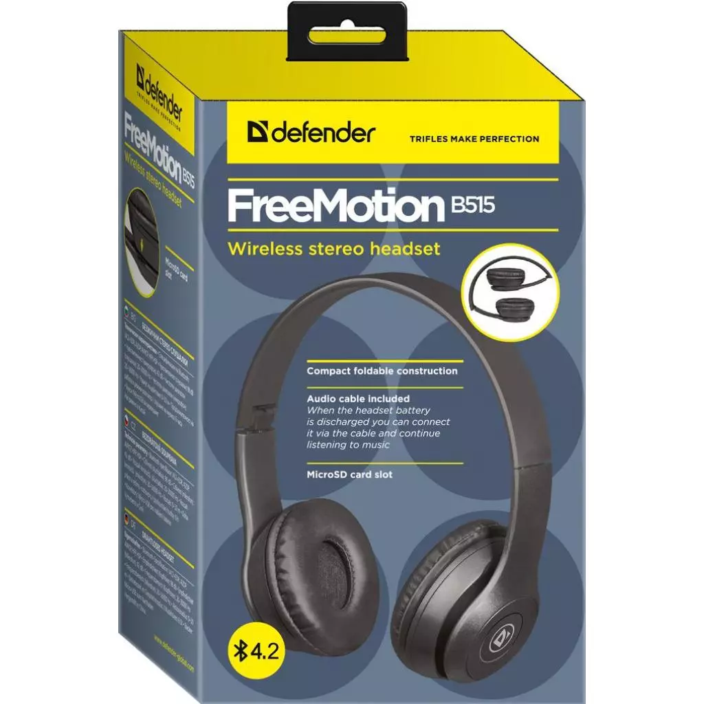 Наушники Defender FreeMotion B515 Bluetooth Black (63515) - 3 Наушники Defender FreeMotion B515 Bluetooth Black (63515) - 3