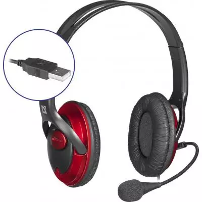 Наушники Defender Phoenix 875U USB Black-Red (63876) - 3 Наушники Defender Phoenix 875U USB Black-Red (63876) - 3