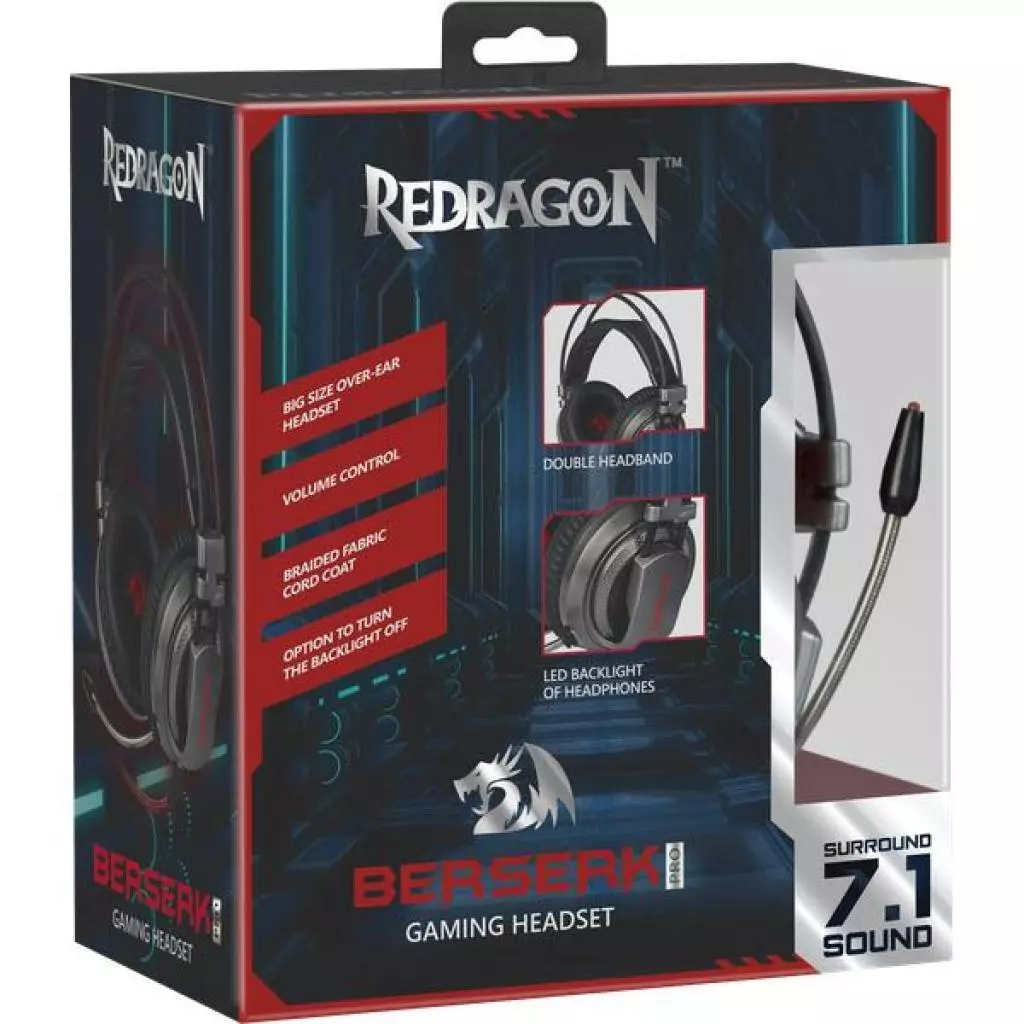Наушники Redragon Berserk Pro Black-Grey (64209) - 3