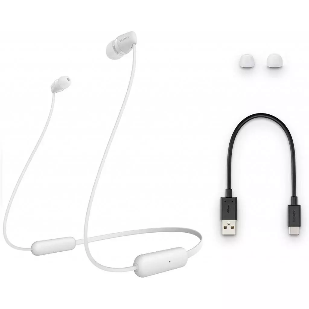 Наушники Sony WI-C200 White (WIC200W.CE7) - 4