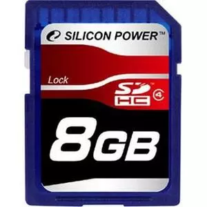 Карта памяти Silicon Power 8Gb SDHC class 4 (SP008GBSDH004V10)