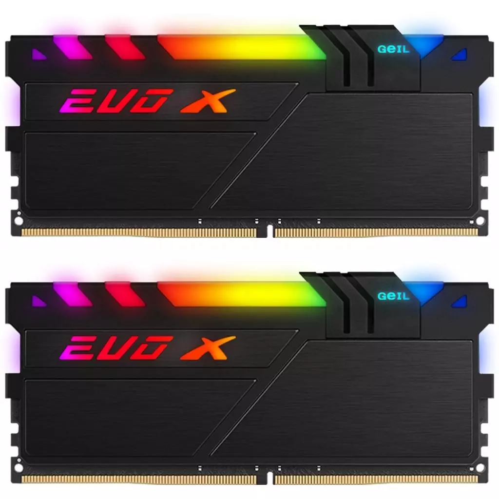 Модуль памяти для компьютера DDR4 32GB (2x16GB) 3200 MHz Evo X Hybrid Independent Light Geil (GEXSB432GB3200C16ADC)