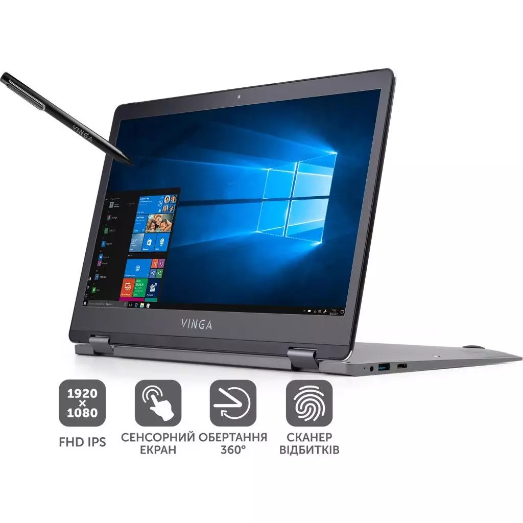 Ноутбук Vinga Twizzle Pen J133 (J133-P42464PDGWP) - 1 Ноутбук Vinga Twizzle Pen J133 (J133-P42464PDGWP) - 1