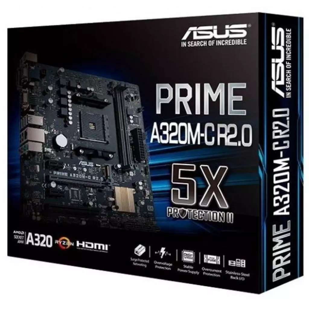 Материнская плата ASUS PRIME A320M-C R2.0 - 6 Материнская плата ASUS PRIME A320M-C R2.0 - 6