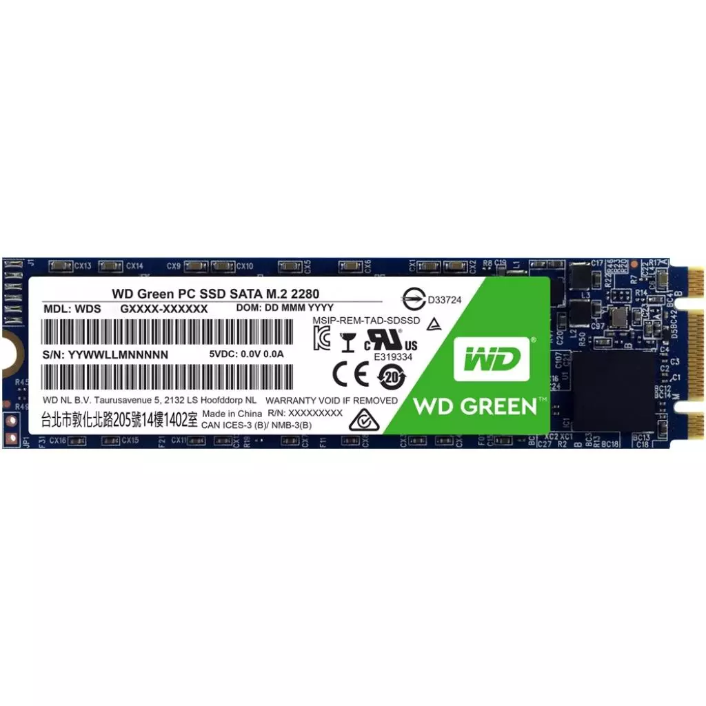 Накопитель SSD M.2 2280 480GB WD (WDS480G2G0B)