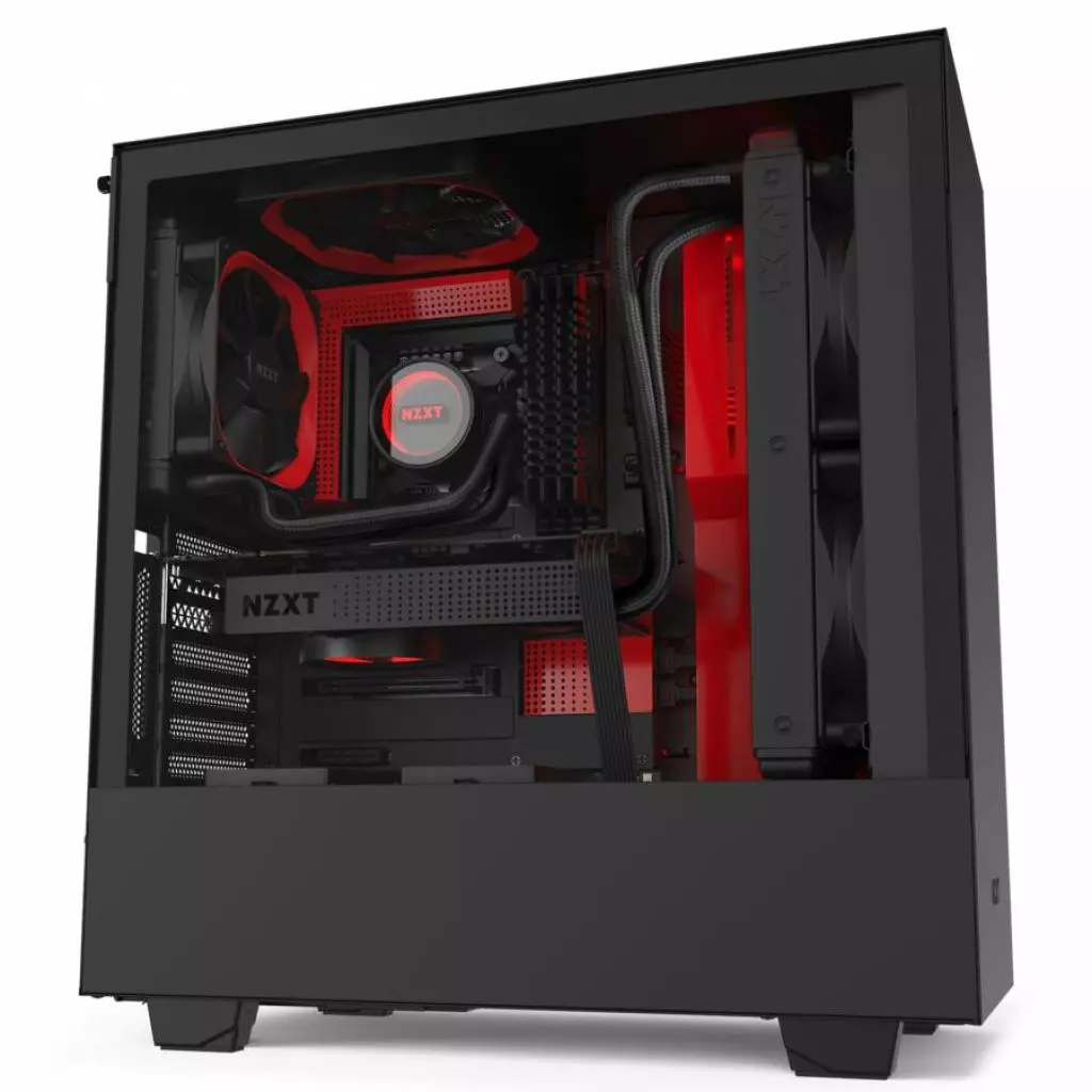 Корпус NZXT H510i Black/Red (CA-H510i-BR) - 11