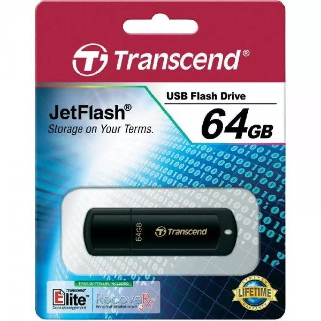 USB флеш накопитель Transcend 64Gb JetFlash 350 (TS64GJF350-1) - 5 USB флеш накопитель Transcend 64Gb JetFlash 350 (TS64GJF350-1) - 5