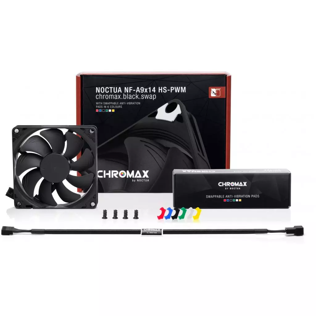 Кулер для корпуса Noctua NF-A9x14 HS-PWM CHROMAX.BLACK.SWAP - 3 Кулер для корпуса Noctua NF-A9x14 HS-PWM CHROMAX.BLACK.SWAP - 3