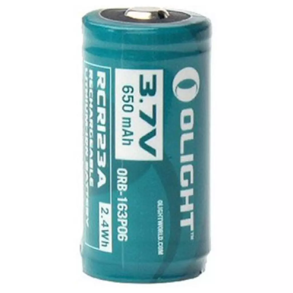 Аккумулятор Olight RCR123 (16340) Li-Ion 650 mAh (ORB2-163P06) - 1