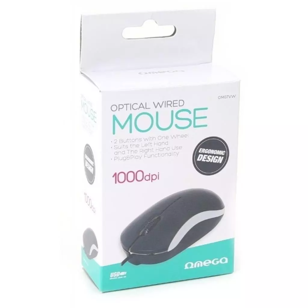 Мышка Omega OM-07 3D optical white (OM07VW) - 3 Мышка Omega OM-07 3D optical white (OM07VW) - 3