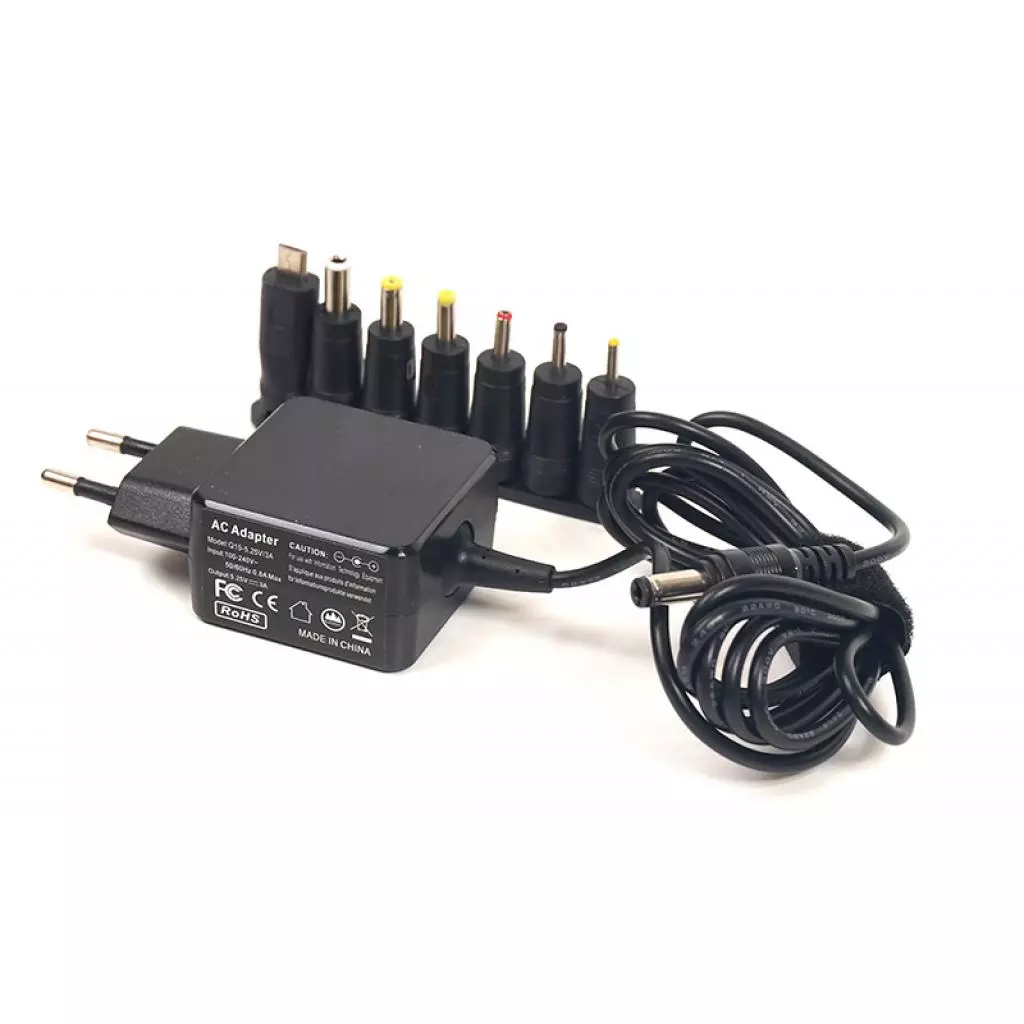 Блок питания к ноутбуку PowerPlant 15W Универсальный, 3A (KD00MS0053) - 1 Блок питания к ноутбуку PowerPlant 15W Универсальный, 3A (KD00MS0053) - 1