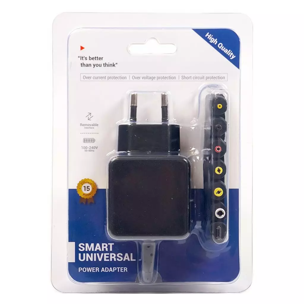 Блок питания к ноутбуку PowerPlant 15W Универсальный, 3A (KD00MS0053) - 3 Блок питания к ноутбуку PowerPlant 15W Универсальный, 3A (KD00MS0053) - 3