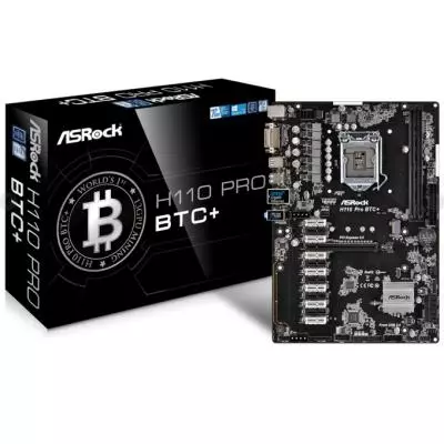 Материнская плата ASRock H110 PRO BTC+