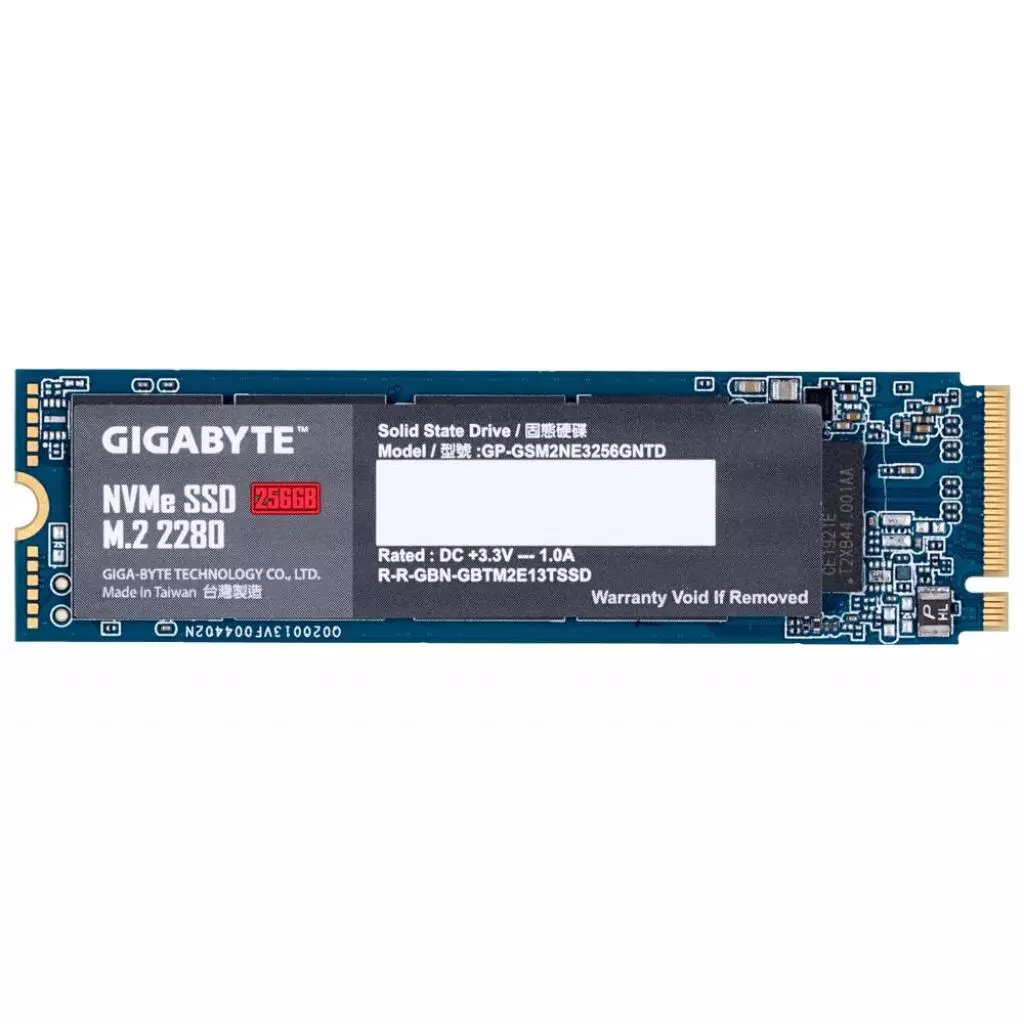 Накопитель SSD M.2 2280 256GB GIGABYTE (GP-GSM2NE3256GNTD) - 1