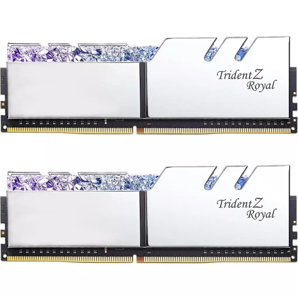 Модуль памяти для компьютера DDR4 16GB (2x8GB) 3200 MHz Trident Z Royal RGB Silver G.Skill (F4-3200C16D-16GTRS)