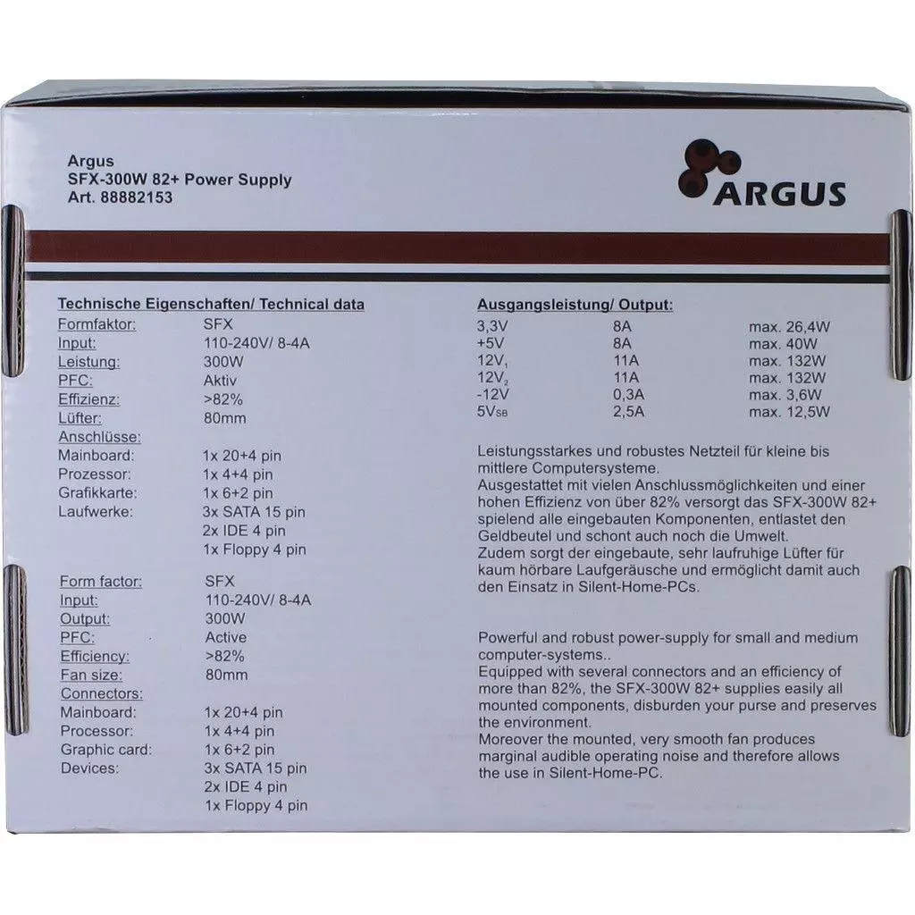 Блок питания Inter-Tech 300W (SFX-300W 82+) - 5 Блок питания Inter-Tech 300W (SFX-300W 82+) - 5