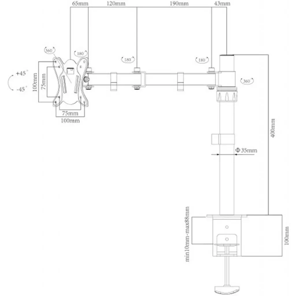 Кронштейн Charmount CT-LCD-DS1702 - 6 Кронштейн Charmount CT-LCD-DS1702 - 6