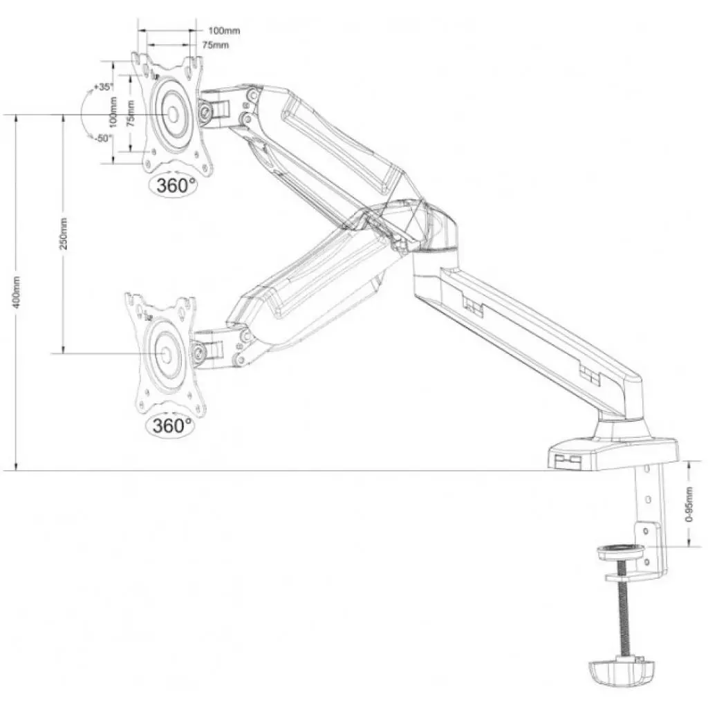 Кронштейн Charmount CT-LCD-DSA801 - 6 Кронштейн Charmount CT-LCD-DSA801 - 6