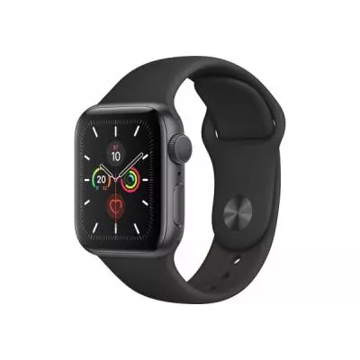 Смарт-часы Apple Watch Series 5 GPS, 44mm Space Grey Aluminium Case with Blac (MWVF2UL/A) - 1