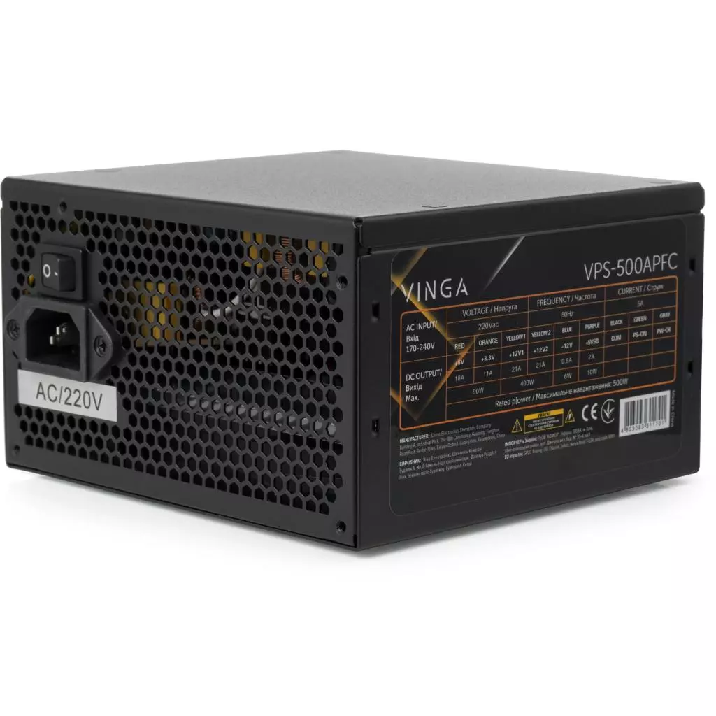 Блок питания Vinga 500W (VPS-500APFC) - 5 Блок питания Vinga 500W (VPS-500APFC) - 5