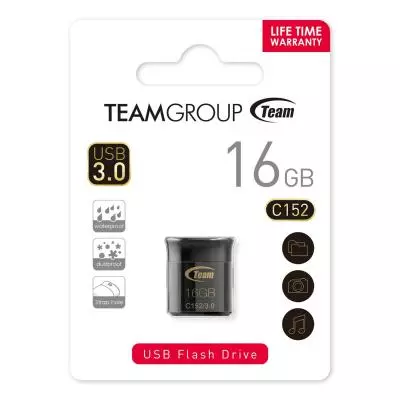 USB флеш накопитель Team 16GB C152 Black USB3.0 (TC152316GB01) - 1 USB флеш накопитель Team 16GB C152 Black USB3.0 (TC152316GB01) - 1