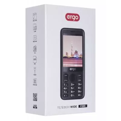 Мобильный телефон Ergo F285 Wide Black - 7
