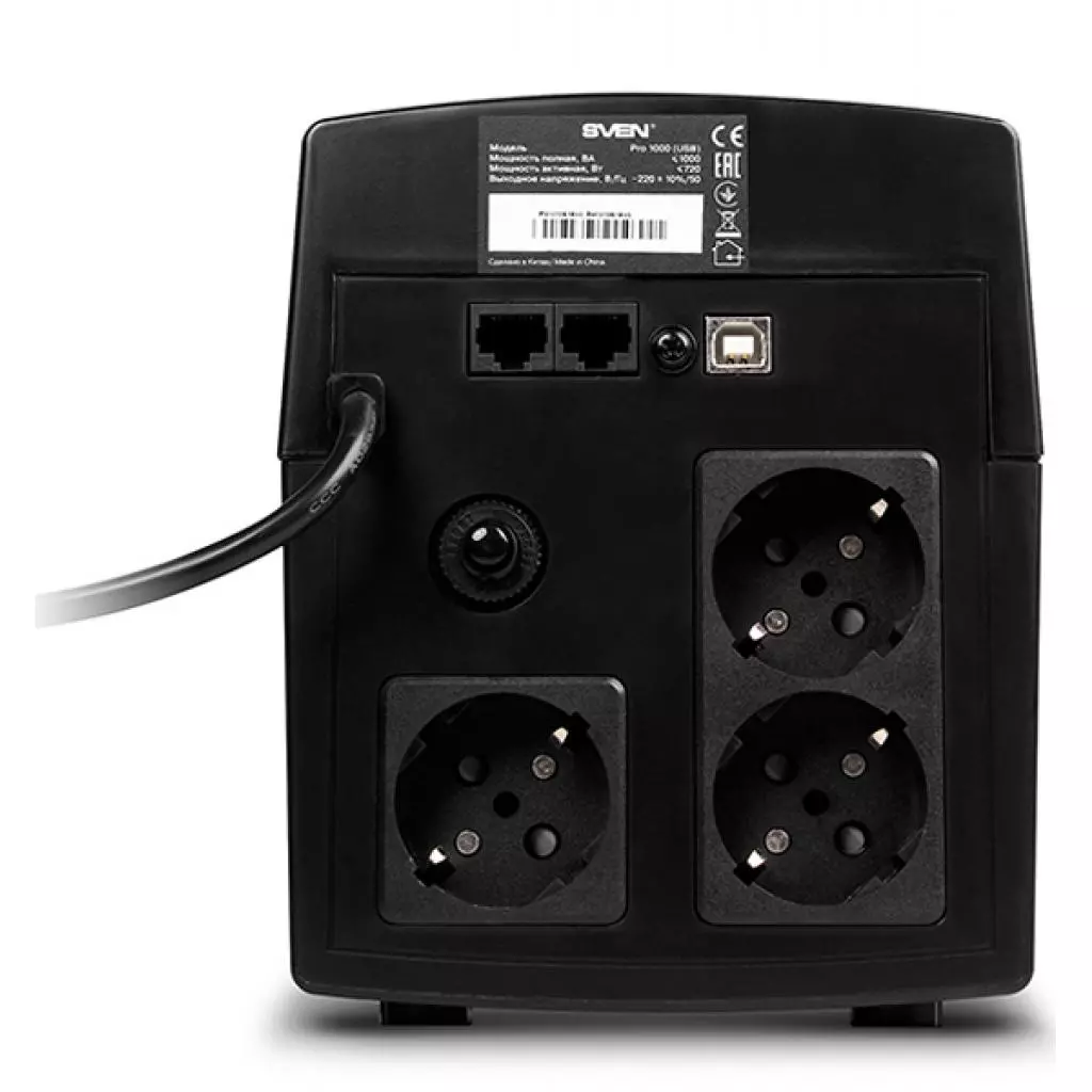 Источник бесперебойного питания Sven Pro 1000 USB (00370019) - 2 Источник бесперебойного питания Sven Pro 1000 USB (00370019) - 2