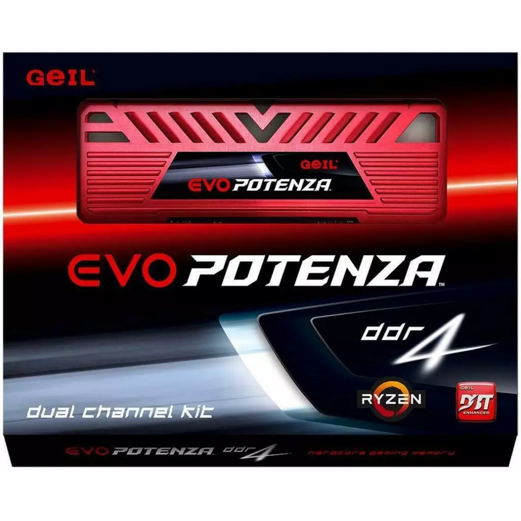 Модуль памяти для компьютера DDR4 16GB (2x8GB) 3200 MHz Potenza Heatsink Geil (GPR416GB3200C16ADC) - 1