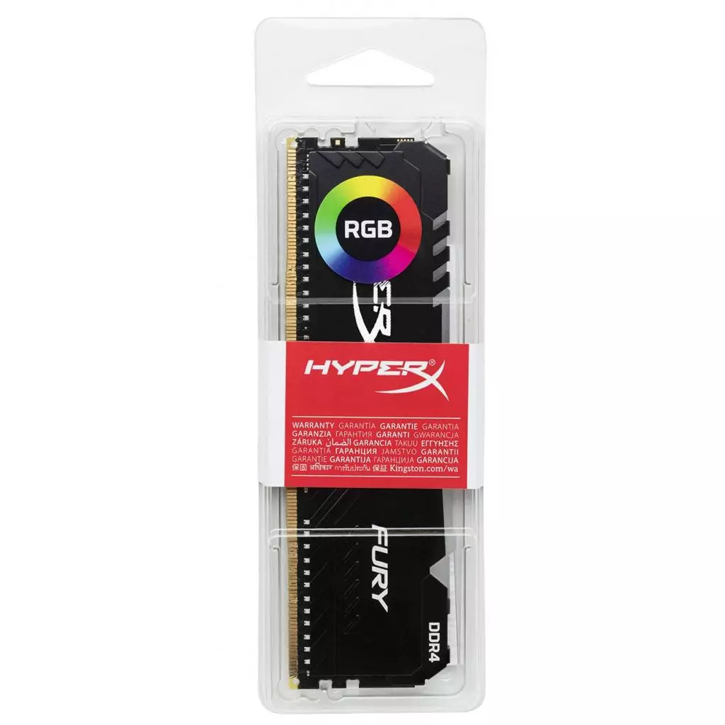 Модуль памяти для компьютера DDR4 16GB 3600 MHz HyperX Fury RGB Kingston Fury (ex.HyperX) (HX436C17FB3A/16) - 4