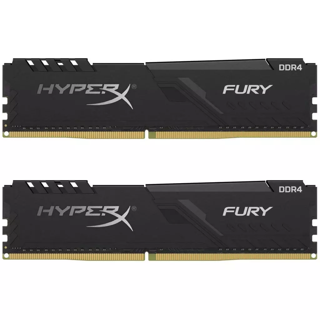 Модуль памяти для компьютера DDR4 32GB (2x16GB) 3733 MHz HyperX Fury Black Kingston Fury (ex.HyperX) (HX437C19FB3K2/32)