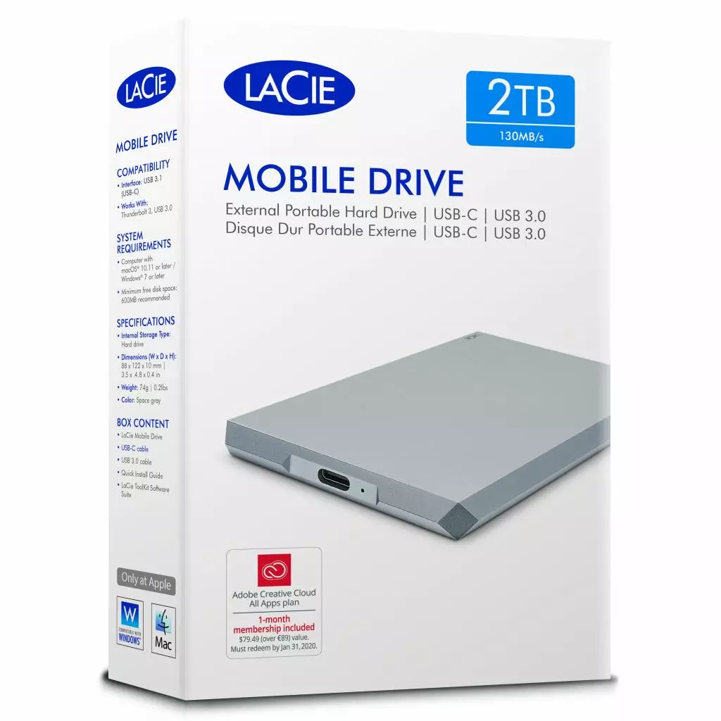 Внешний жесткий диск 2.5" 2TB LaCie (STHG2000400) - 3 Внешний жесткий диск 2.5" 2TB LaCie (STHG2000400) - 3