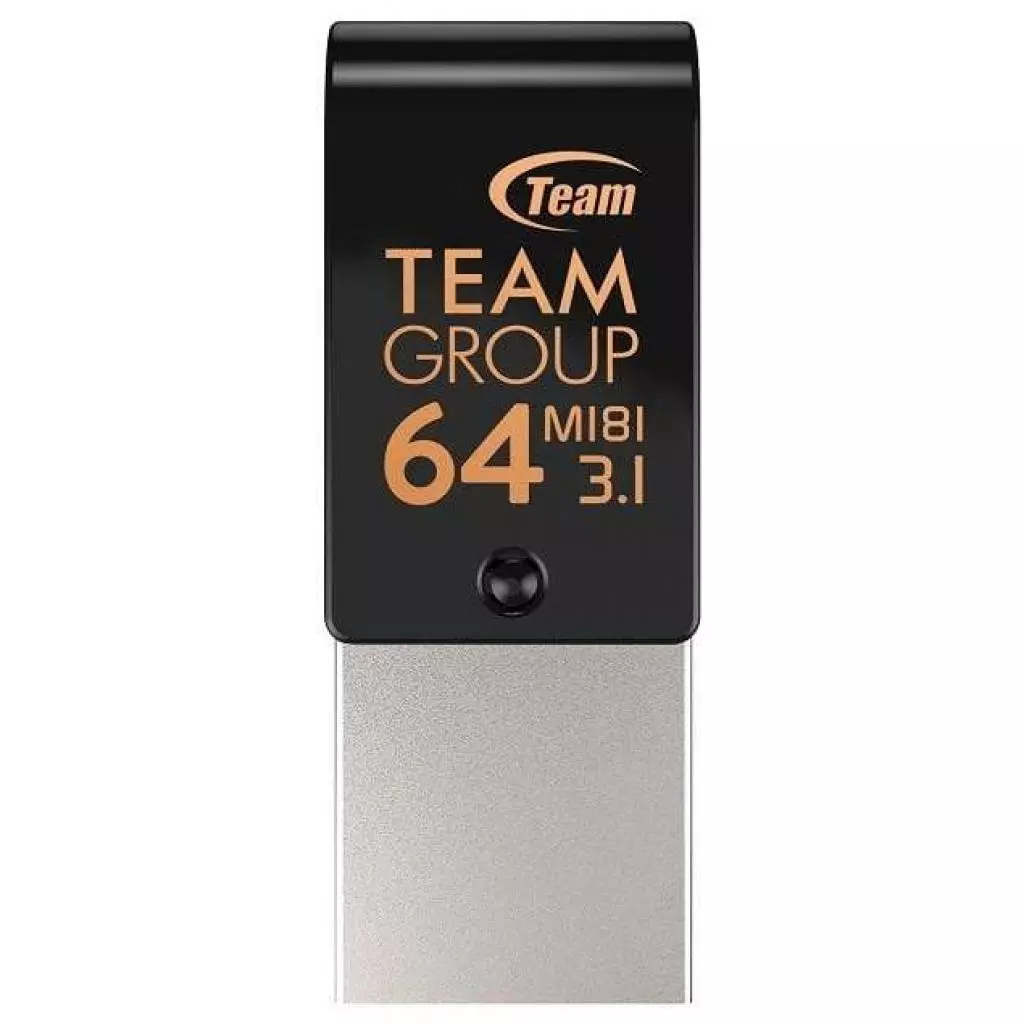 USB флеш накопитель Team 64GB M181 Black USB 3.1/Type-C (TM181364GB01)