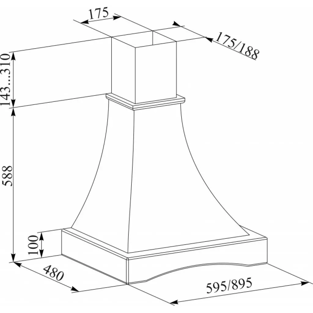 Вытяжка кухонная Eleyus Piano 1000 LED SMD 60 N - 10 Вытяжка кухонная Eleyus Piano 1000 LED SMD 60 N - 10