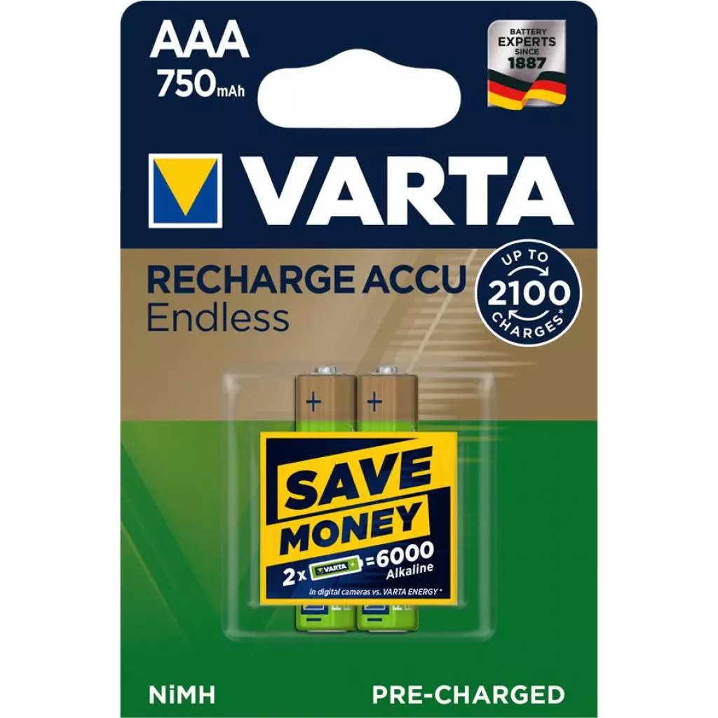 Аккумулятор Varta AAA Rechargeable Accu 750mAh * 2 (56673101402) Аккумулятор Varta AAA Rechargeable Accu 750mAh * 2 (56673101402)