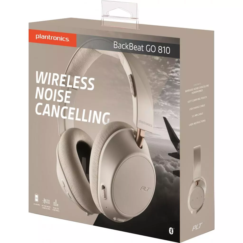 Наушники Plantronics BackBeat GO 810 Bone White (211822-99) - 3
