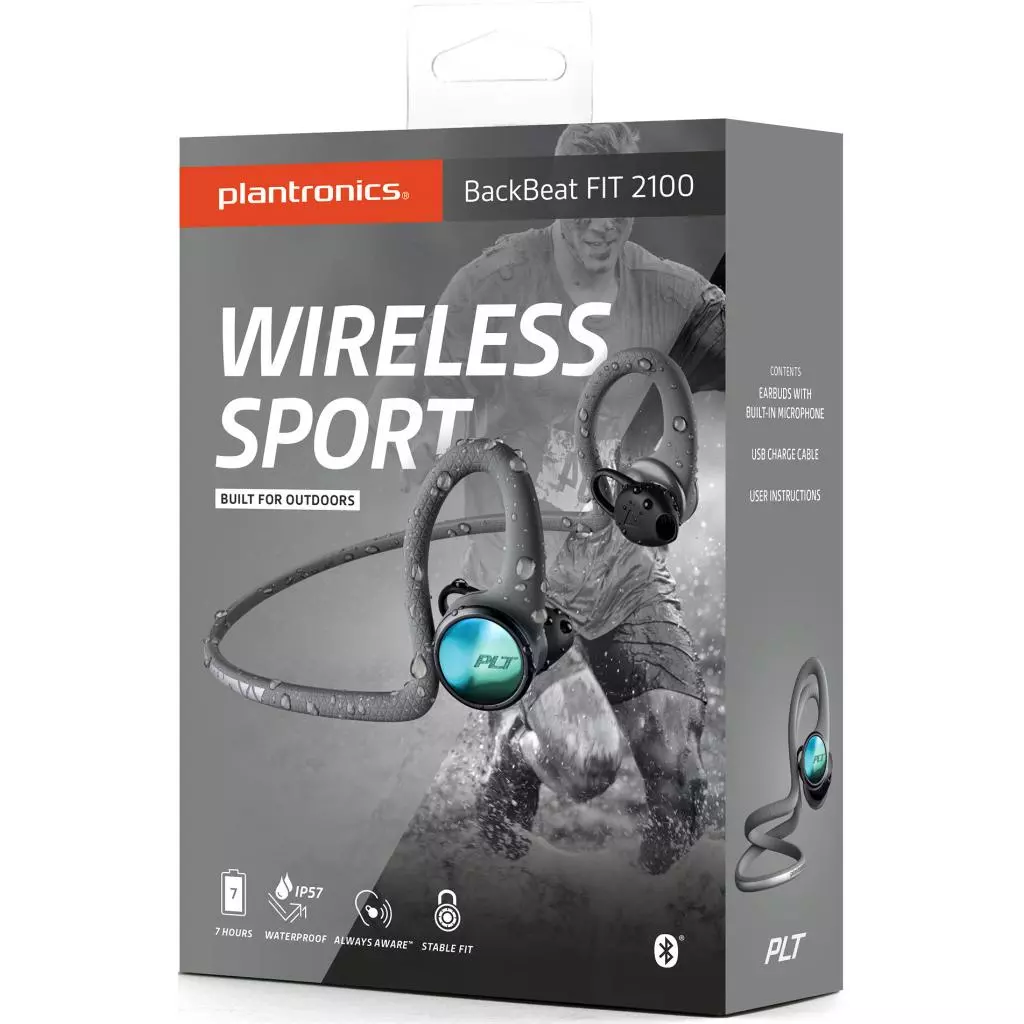Наушники Plantronics BackBeat Fit 2100 Grey (212201-99) - 3 Наушники Plantronics BackBeat Fit 2100 Grey (212201-99) - 3