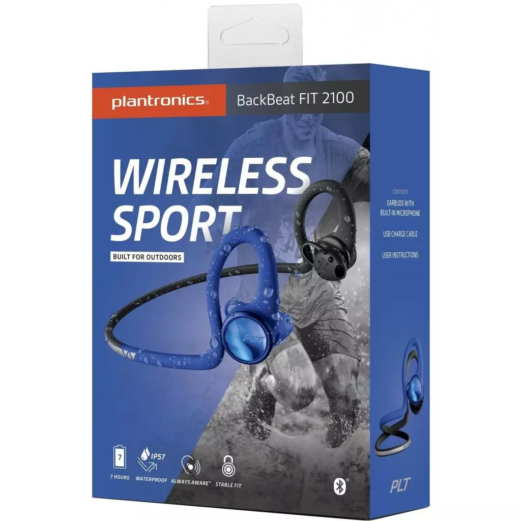 Наушники Plantronics BackBeat Fit 2100 Blue (212202-99) - 3 Наушники Plantronics BackBeat Fit 2100 Blue (212202-99) - 3