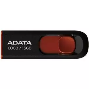 USB флеш накопитель ADATA 16Gb C008 Black/Red USB 2.0 (AC008-16G-RKD)