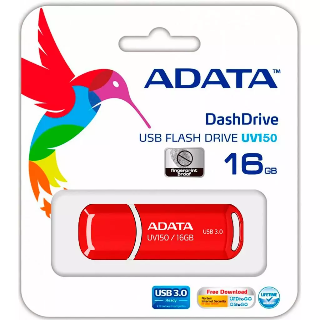 USB флеш накопитель ADATA 16GB UV150 Red USB 3.0 (AUV150-16G-RRD) - 5