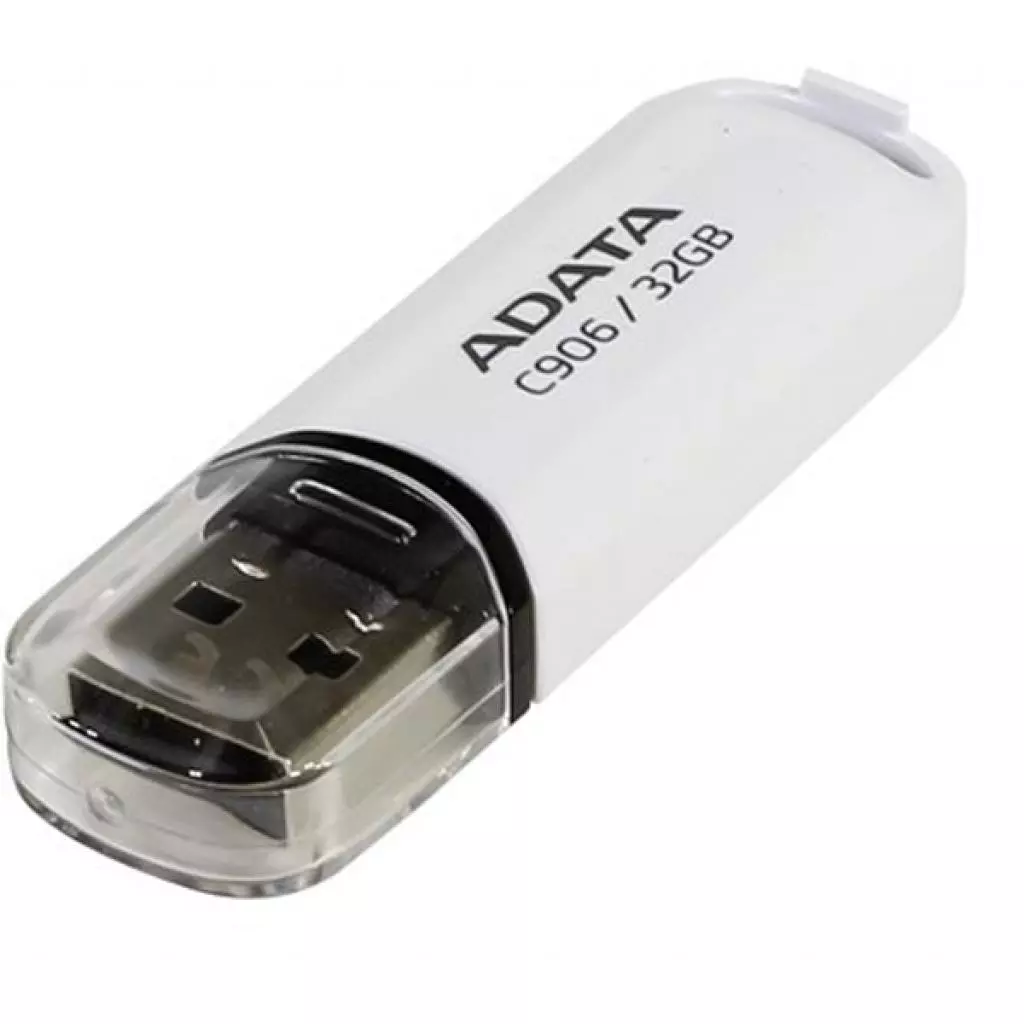 USB флеш накопитель ADATA 32GB C906 White USB 2.0 (AC906-32G-RWH) - 1 USB флеш накопитель ADATA 32GB C906 White USB 2.0 (AC906-32G-RWH) - 1