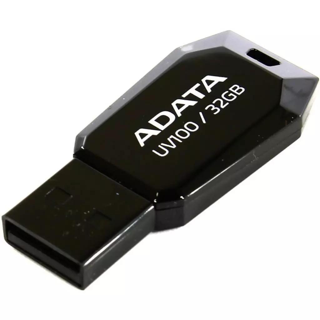 USB флеш накопитель ADATA 32GB DashDrive UV100 Black USB 2.0 (AUV100-32G-RBK) - 1 USB флеш накопитель ADATA 32GB DashDrive UV100 Black USB 2.0 (AUV100-32G-RBK) - 1