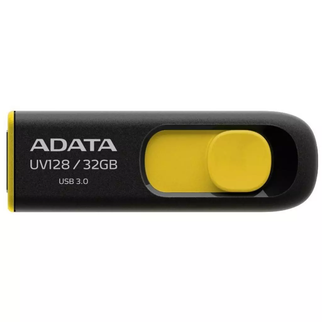 USB флеш накопитель ADATA 32GB UV128 Black-Yellow USB 3.0 (AUV128-32G-RBY)