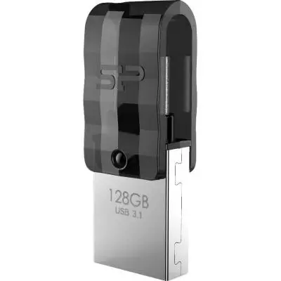 USB флеш накопитель Silicon Power 128GB C31 Silver USB 3.1/Type C (SP128GBUC3C31V1K)